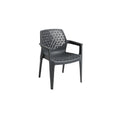 Contemporary Plastic Outdoor Chair with Geometric Cutout Design